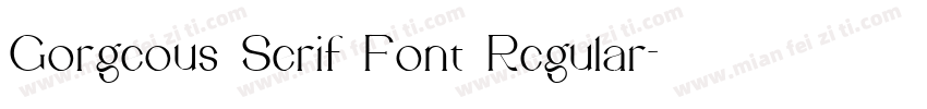 Gorgeous Serif Font Regular字体转换